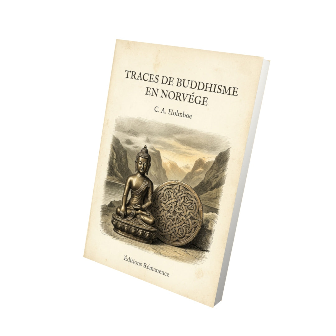 Livre Traces de buddhisme en Norvége par C. A. Holmboe - Vue 3D - Editions Remanence