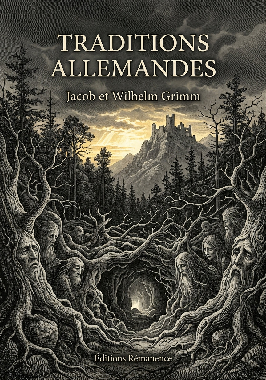 Livre Traditions allemandes par Jacob et Wilhelm Grimm - Couverture - Editions Remanence