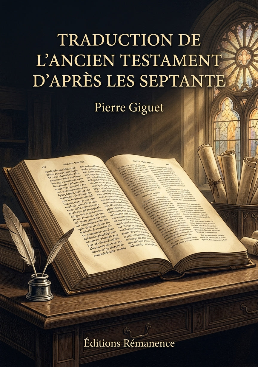 Livre Traduction de l’Ancien Testament d’après les Septante par Pierre Giguet - Couverture - Editions Remanence