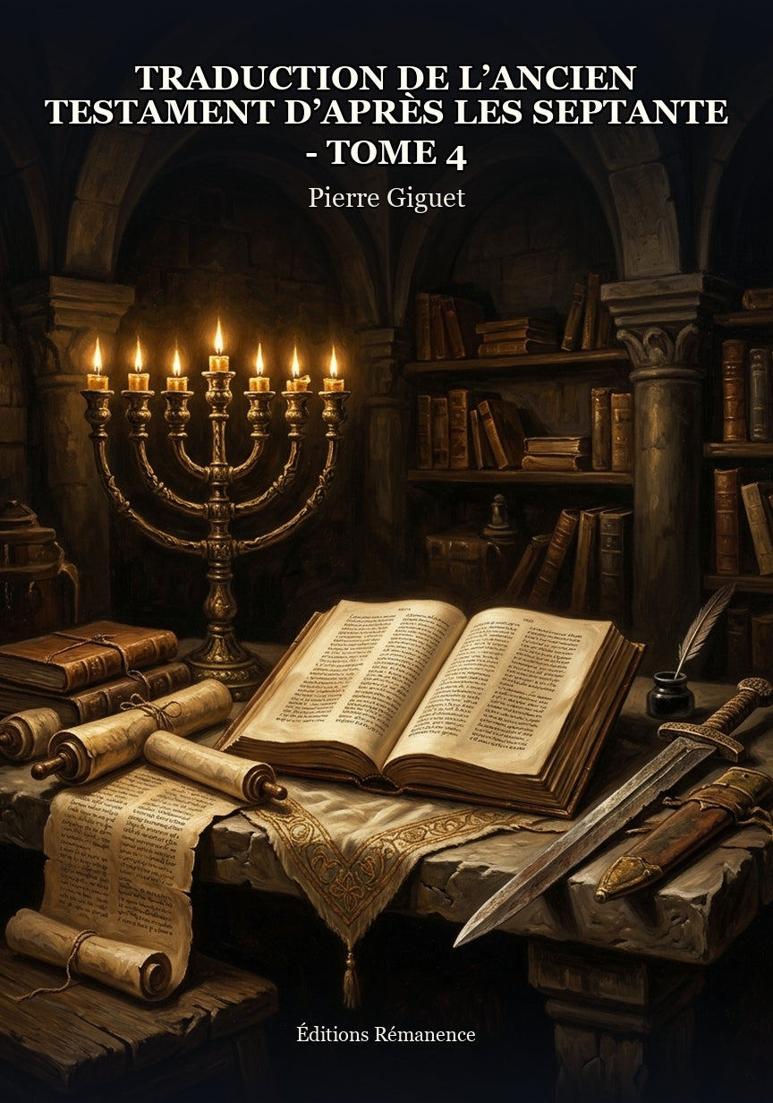Livre Traduction de l’Ancien Testament d’après les Septante - Tome 4 par Pierre Giguet - Couverture - Editions Remanence