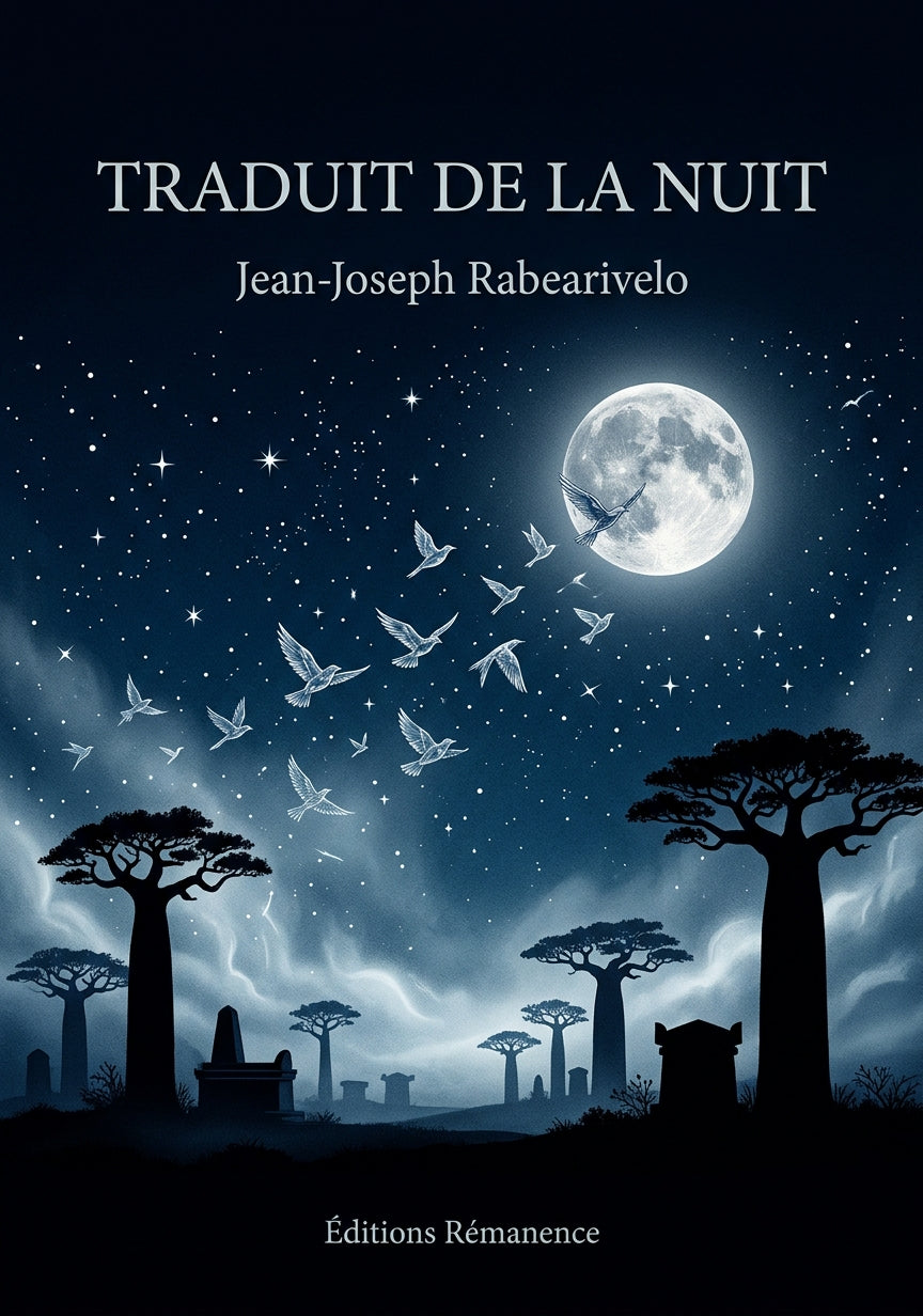 Livre Traduit de la nuit par Jean-Joseph Rabearivelo - Couverture - Editions Remanence
