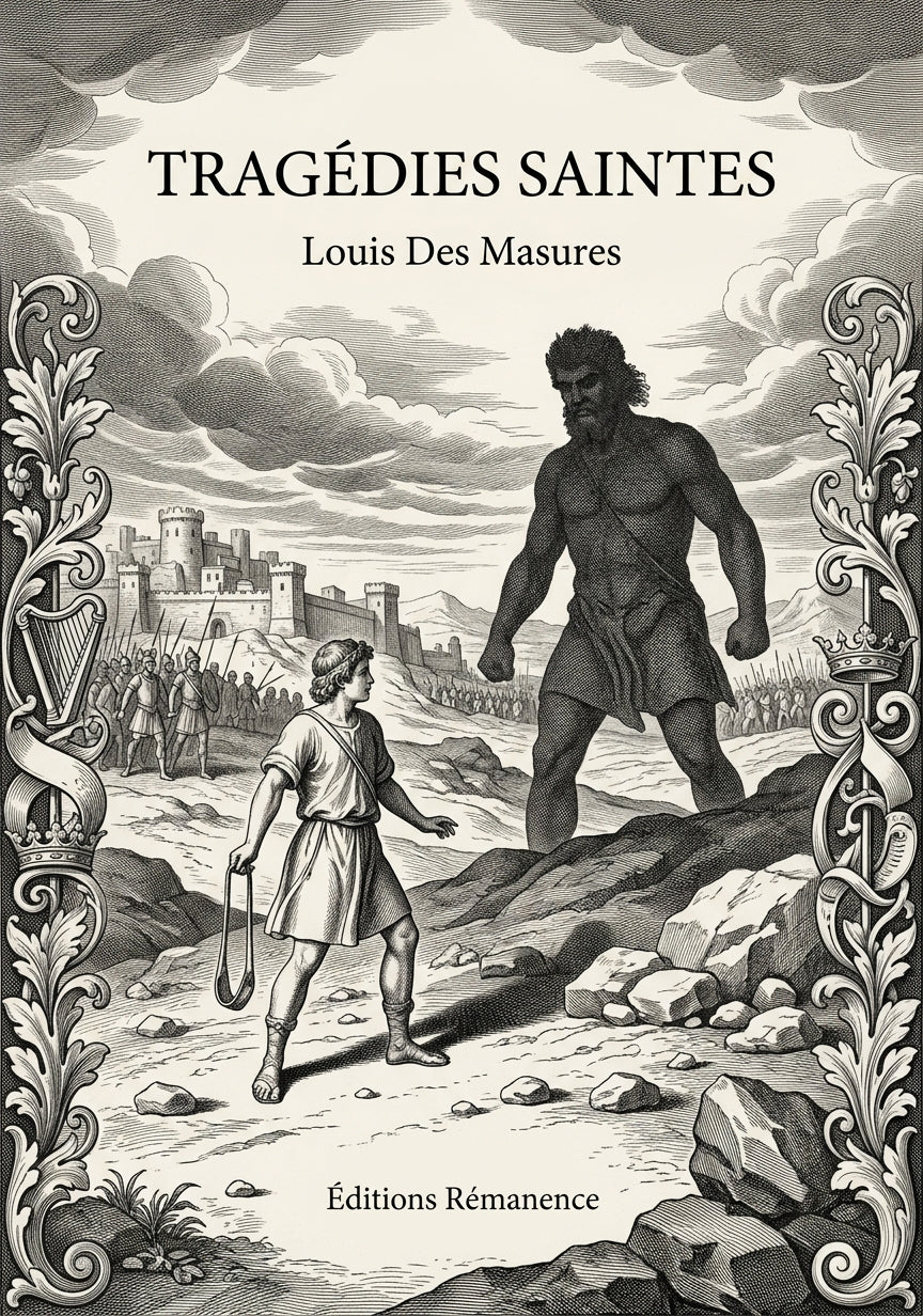 Livre Tragédies saintes par Louis Des Masures - Couverture - Editions Remanence