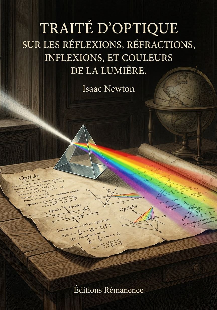 Livre Traité d'optique sur les réflexions, réfractions, inflexions, et couleurs de la lumière. par Isaac Newton - Couverture - Editions Remanence