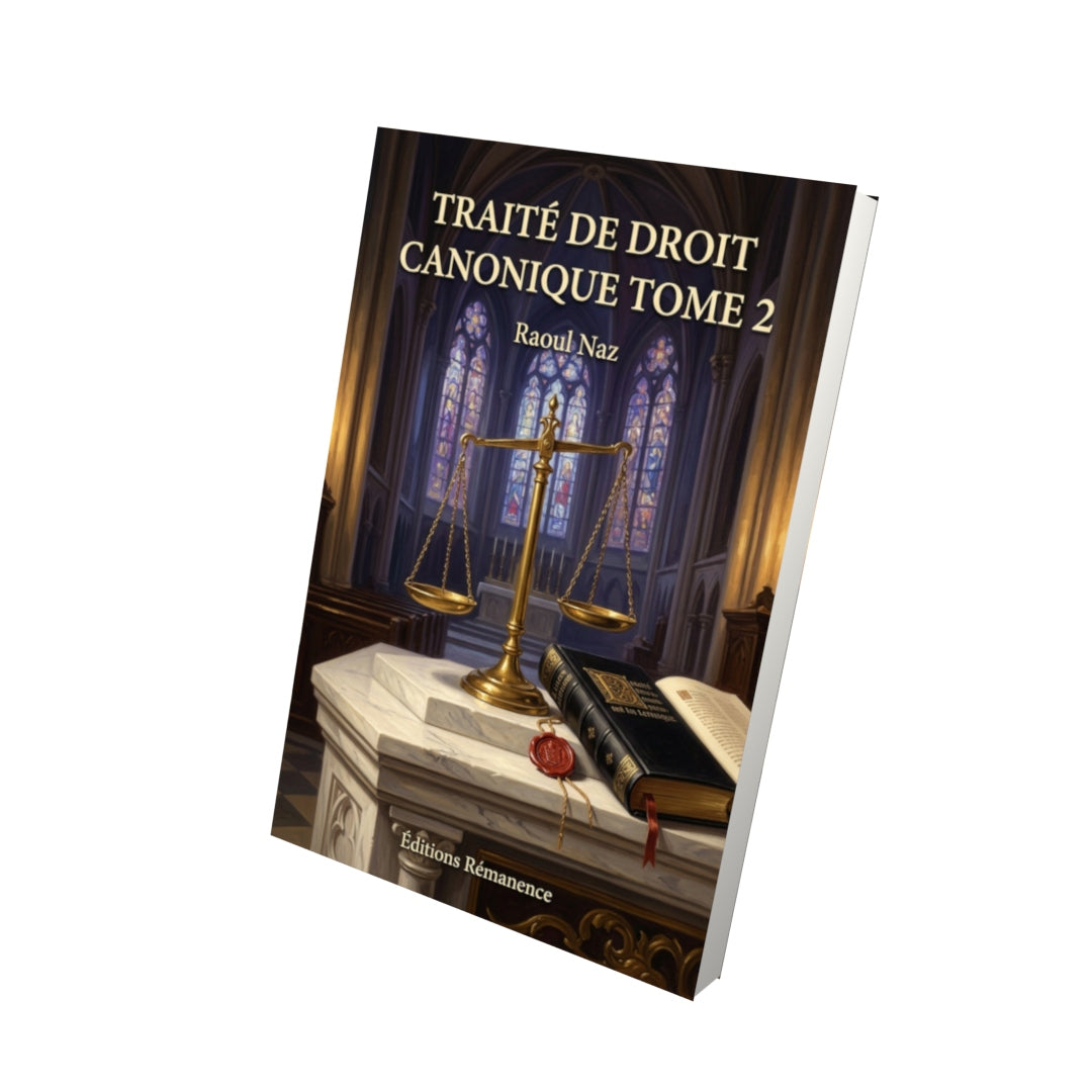 Livre Traité de Droit canonique Tome 2 - Raoul Naz - Vue 3D - Editions Remanence