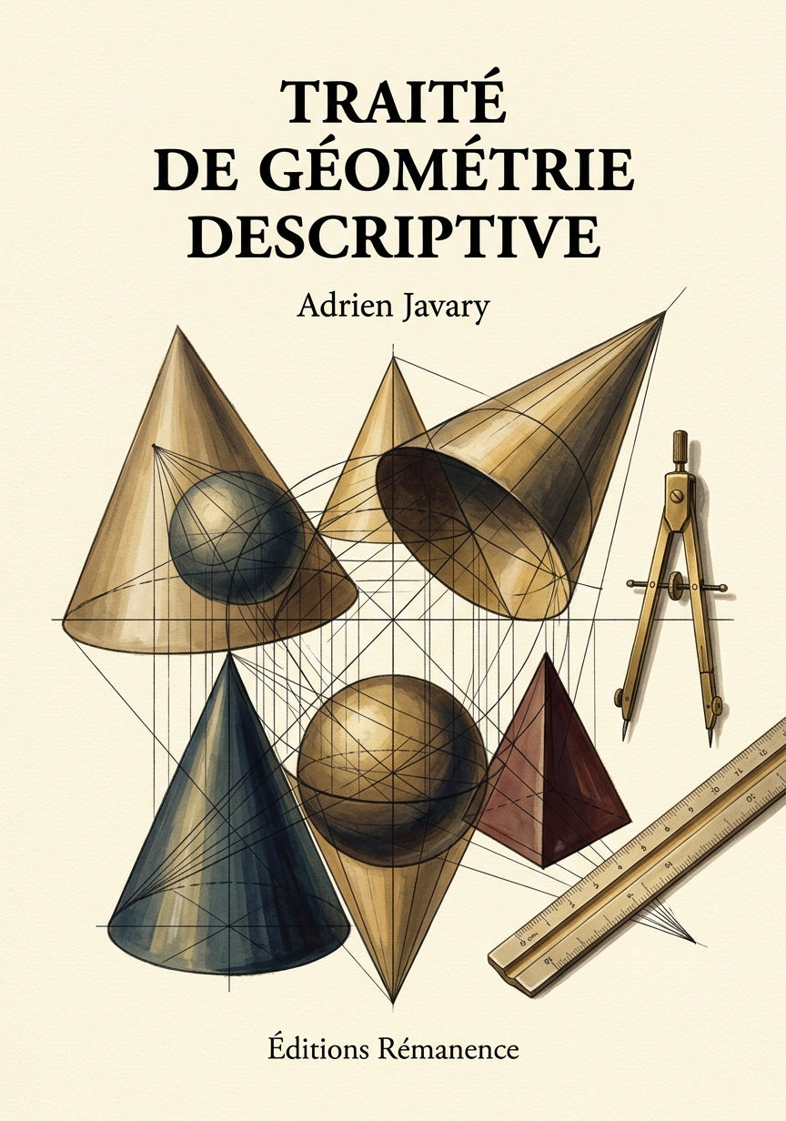 Livre Traité de géométrie descriptive par Adrien Javary - Couverture - Editions Remanence