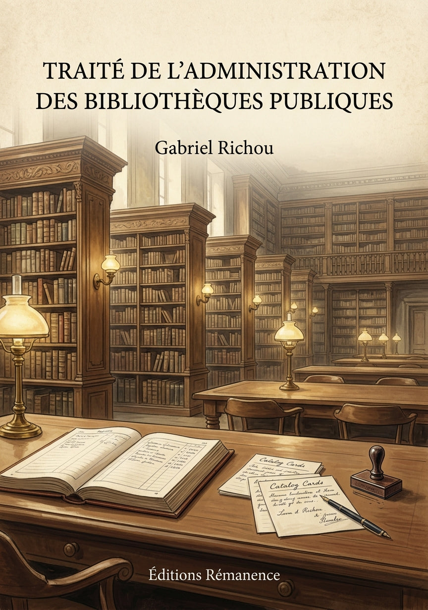 Traité de l'administration des bibliothèques publiques - Gabriel Richou (Couverture)