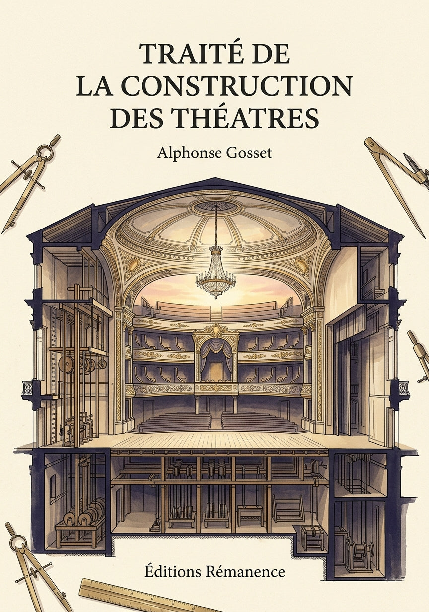 Livre Traité de la construction des théatres par Alphonse Gosset - Couverture - Editions Remanence