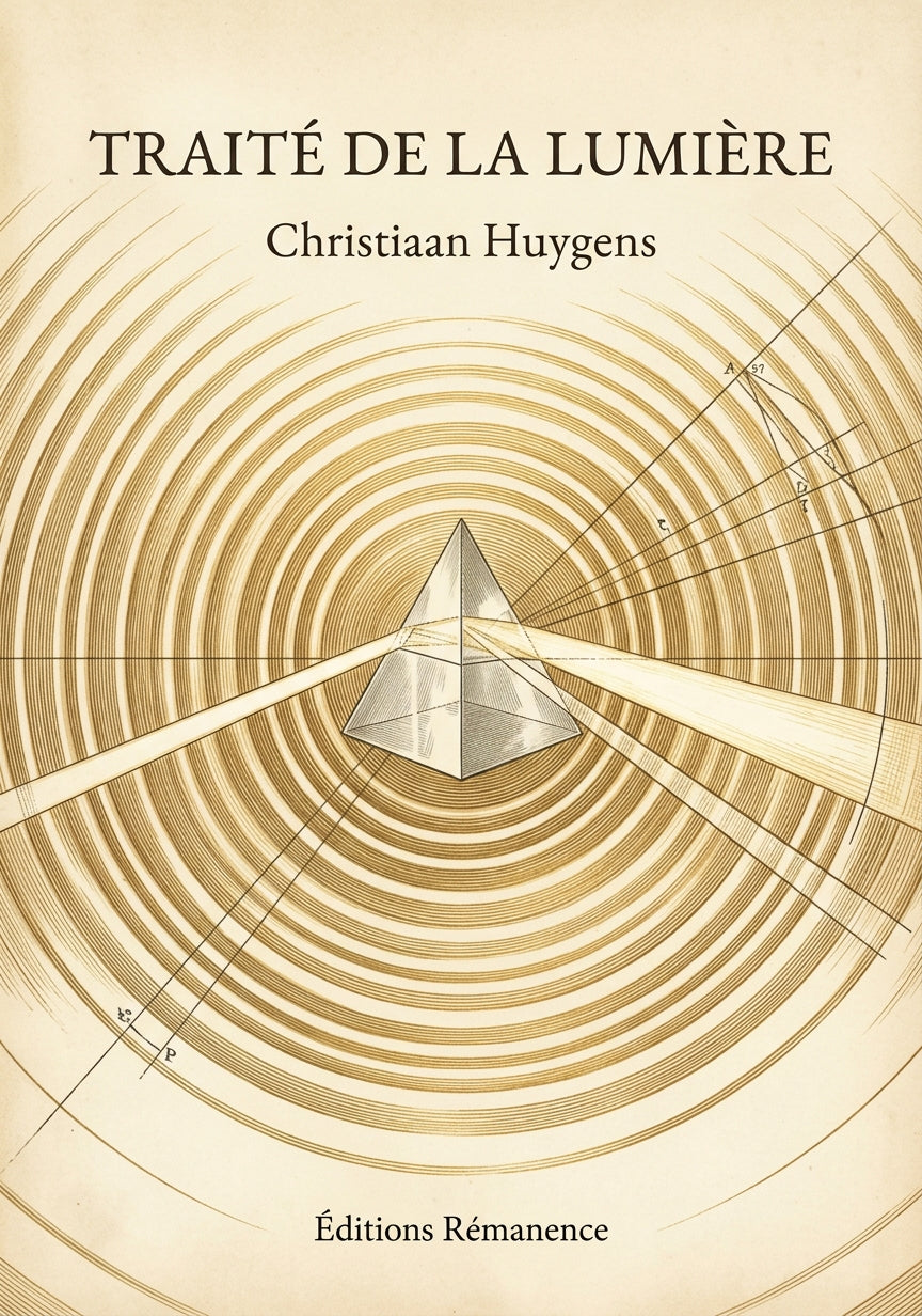 Livre Traité de la lumière par Christiaan Huygens - Couverture - Editions Remanence