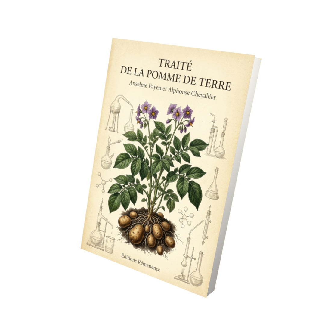 Livre Traité de la pomme de terre par Anselme Payen et Alphonse Chevallier - Vue 3D - Editions Remanence