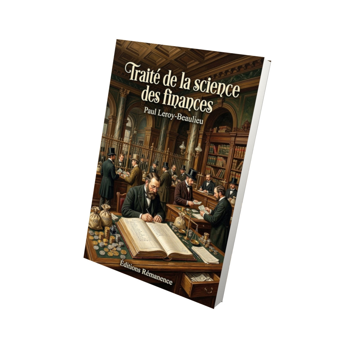 Livre Traité de la science des finances – Paul Leroy-Beaulieu - Vue 3D - Editions Remanence