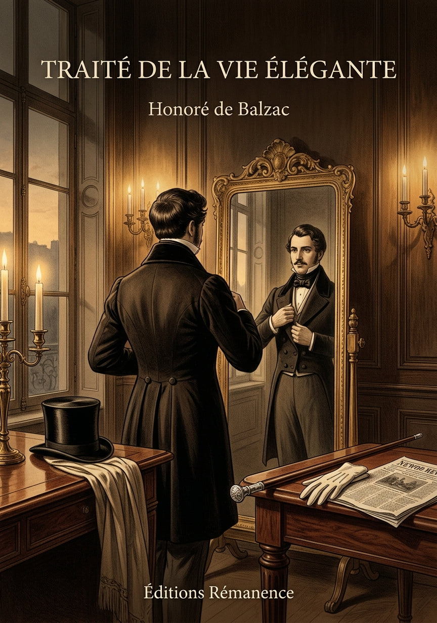 Livre Traité de la vie élégante par Honoré de Balzac - Couverture - Editions Remanence