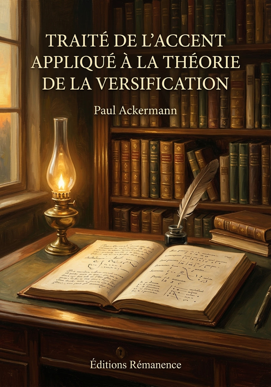 Livre Traité de l’accent appliqué à la théorie de la versification par Paul Ackermann - Couverture - Editions Remanence