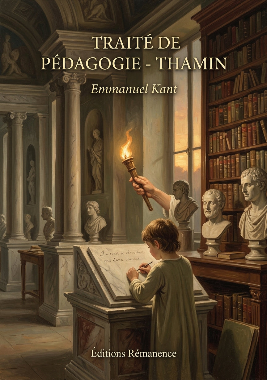 Livre Traité de pédagogie - Thamin par Emmanuel Kant - Couverture - Editions Remanence