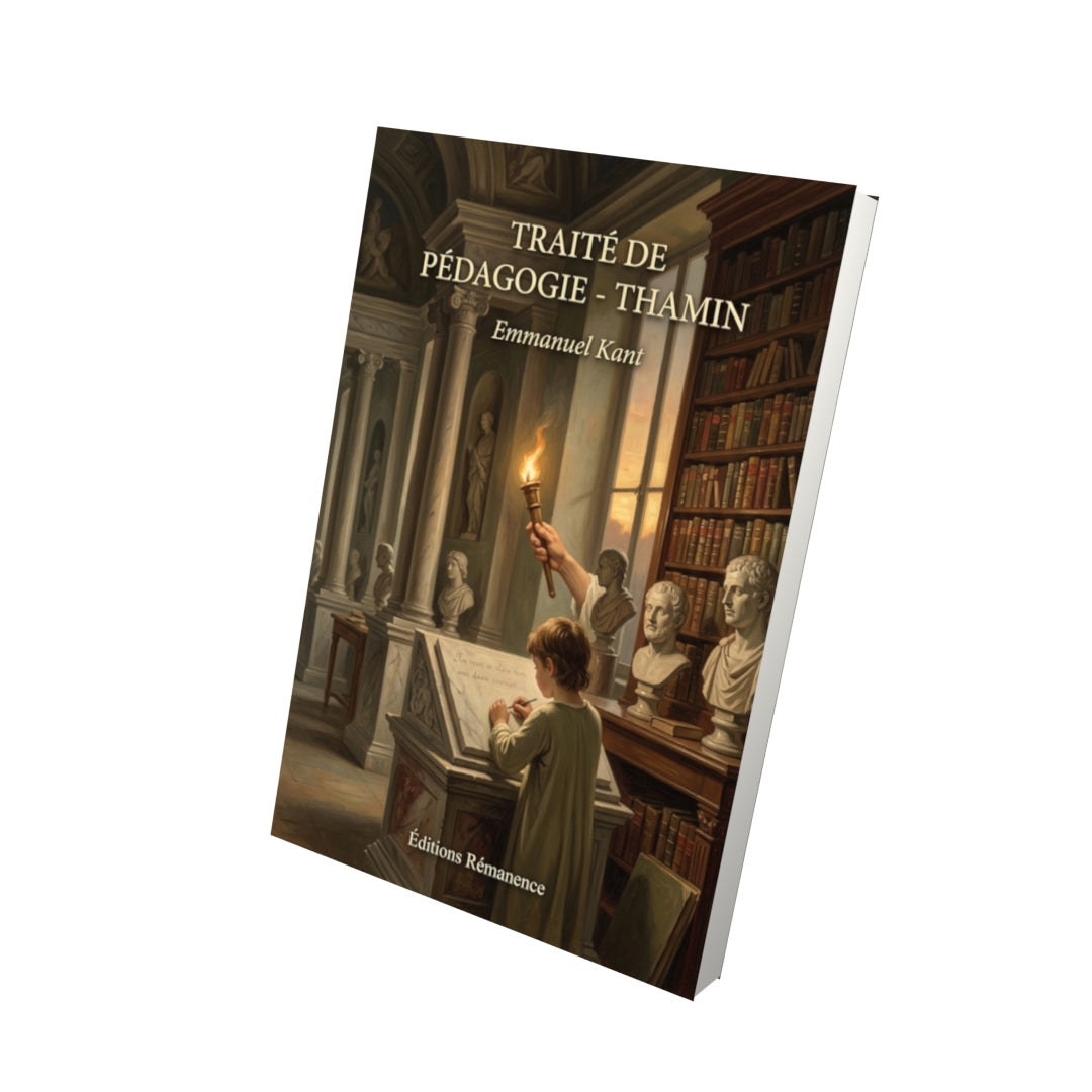 Livre Traité de pédagogie - Thamin par Emmanuel Kant - Vue 3D - Editions Remanence