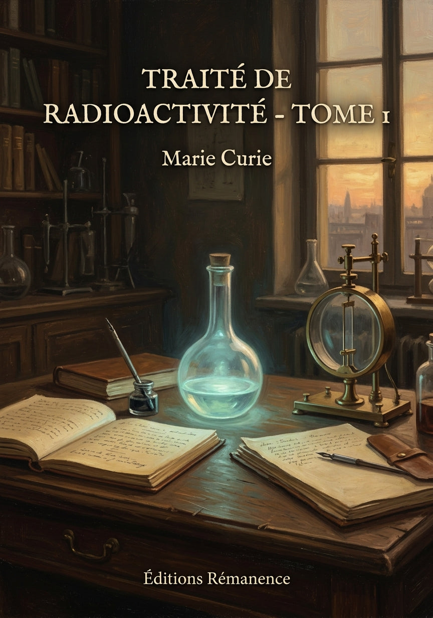 Livre Traité de radioactivité - Tome 1 par Marie Curie - Couverture - Editions Remanence