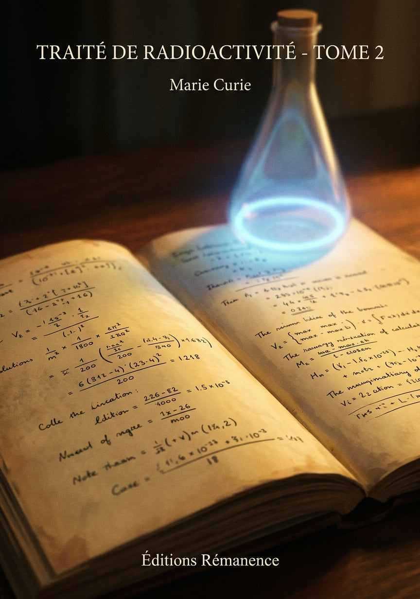 Livre Traité de radioactivité - Tome 2 par Marie Curie - Couverture - Editions Remanence