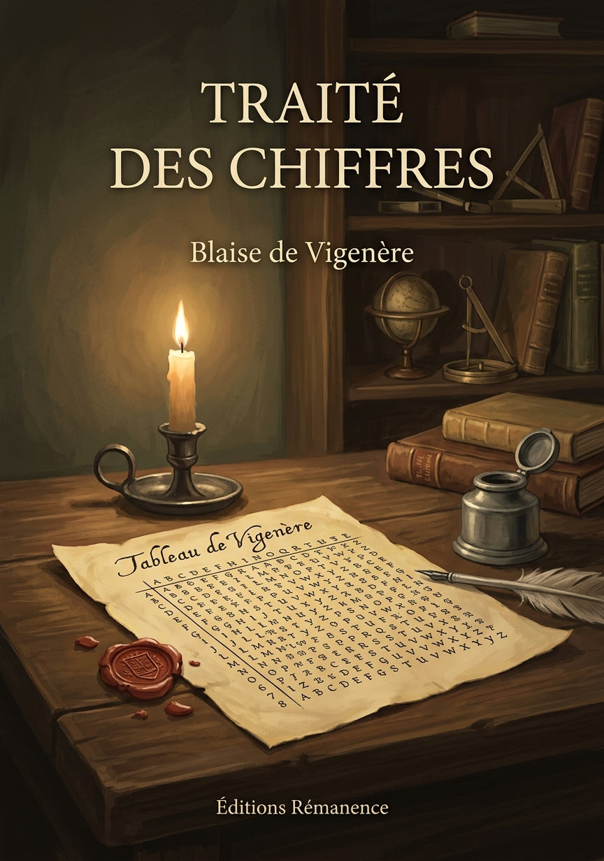 Livre Traité des Chiffres par Blaise de Vigenère - Couverture - Editions Remanence