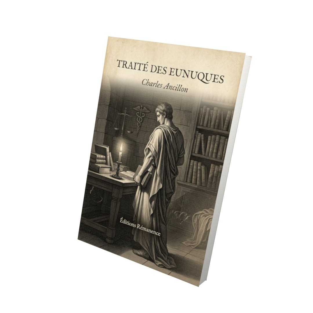 Livre Traité des eunuques - Charles Ancillon - Vue 3D - Editions Remanence