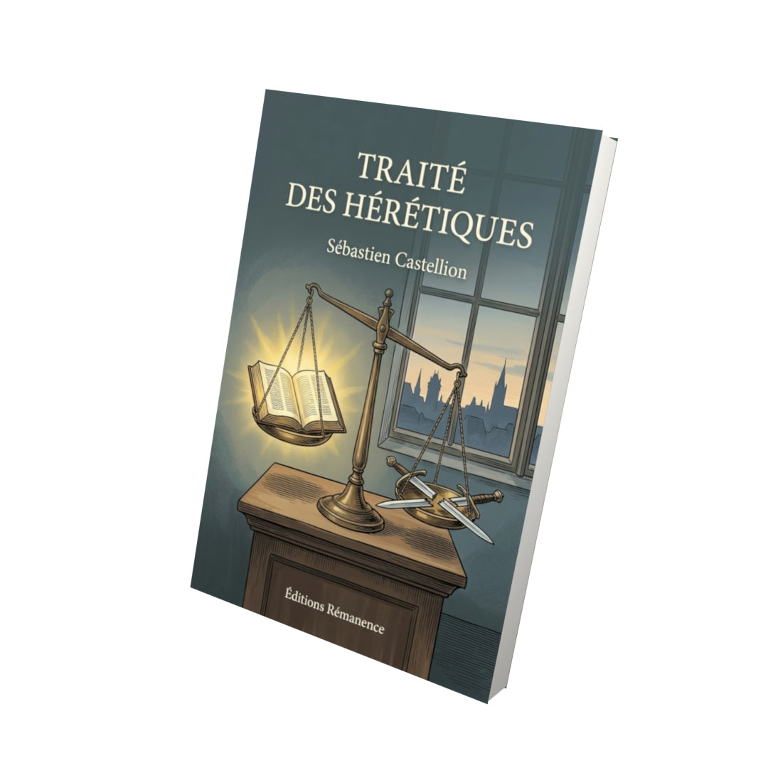 Livre Traité des hérétiques par Sébastien Castellion - Vue 3D - Editions Remanence