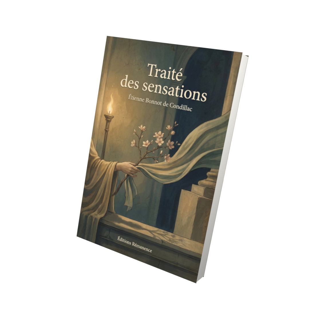Livre Traité des sensations – Étienne Bonnot de Condillac - Vue 3D - Editions Remanence