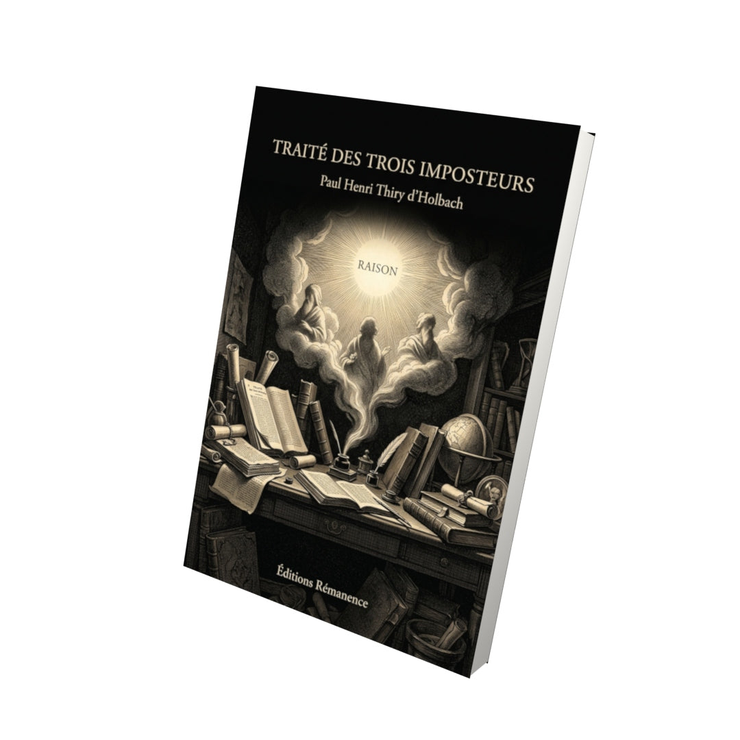 Livre Traité des trois imposteurs par Paul Henri Thiry d’Holbach - Vue 3D - Editions Remanence