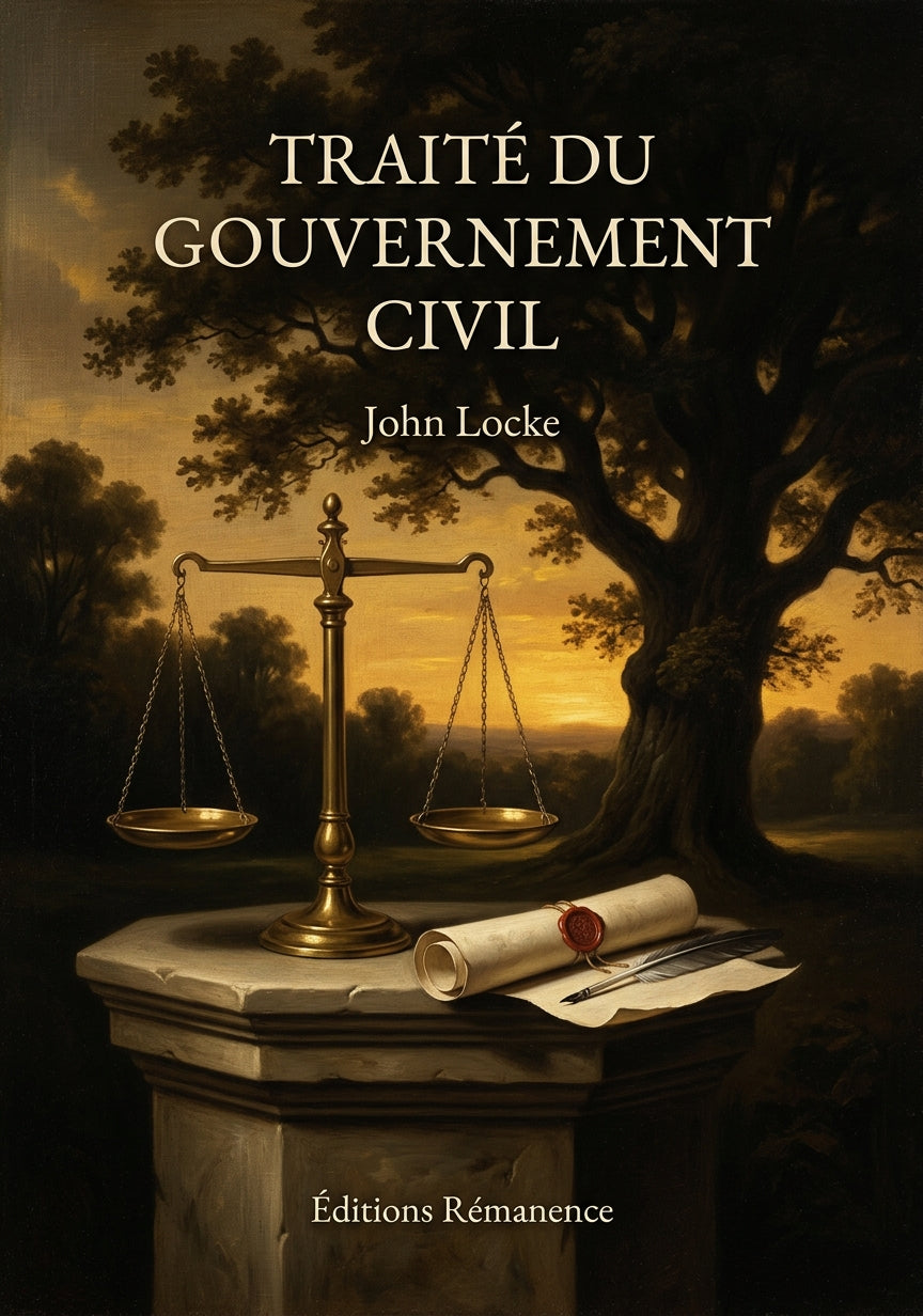 Livre Traité du gouvernement civil par John Locke - Couverture - Editions Remanence