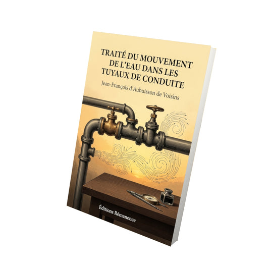 Livre Traité du mouvement de l'eau dans les tuyaux de conduite par Jean-François d'Aubuisson de Voisins - Vue 3D - Editions Remanence