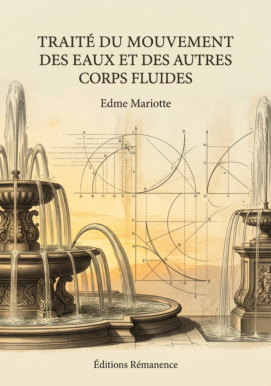 Livre Traité du mouvement des eaux et des autres corps fluides par Edme Mariotte - Couverture - Editions Remanence