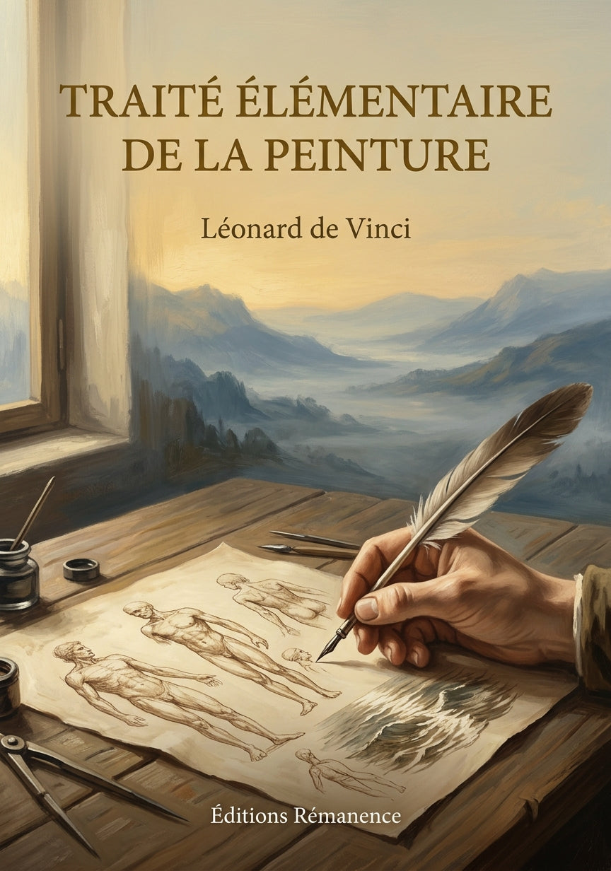Livre Traité élémentaire de la peinture par Léonard de Vinci - Couverture - Editions Remanence