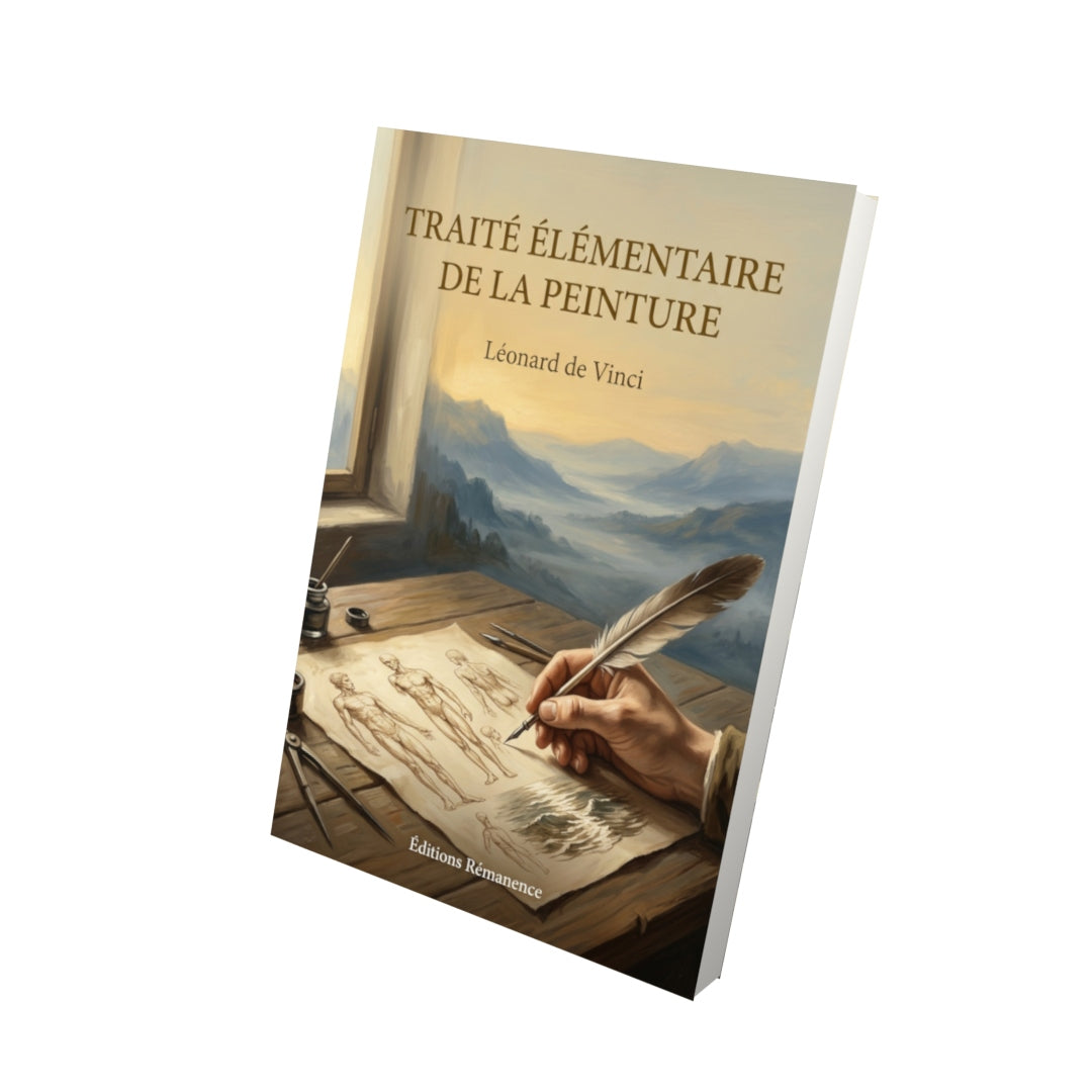 Livre Traité élémentaire de la peinture par Léonard de Vinci - Vue 3D - Editions Remanence