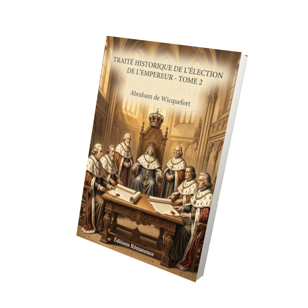 Livre Traité historique de l'élection de l'Empereur - Tome 2 par Abraham de Wicquefort - Vue 3D - Editions Remanence