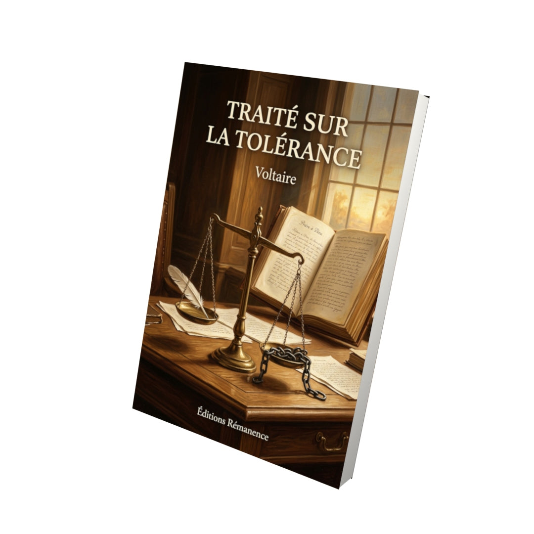 Livre Traité sur la tolérance par Voltaire - Vue 3D - Editions Remanence