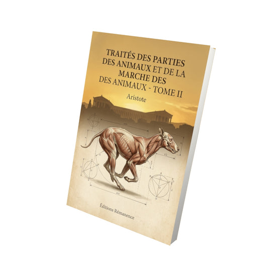 Livre Traités des parties des animaux et de la marche des animaux - Tome II par Aristote - Vue 3D - Editions Remanence