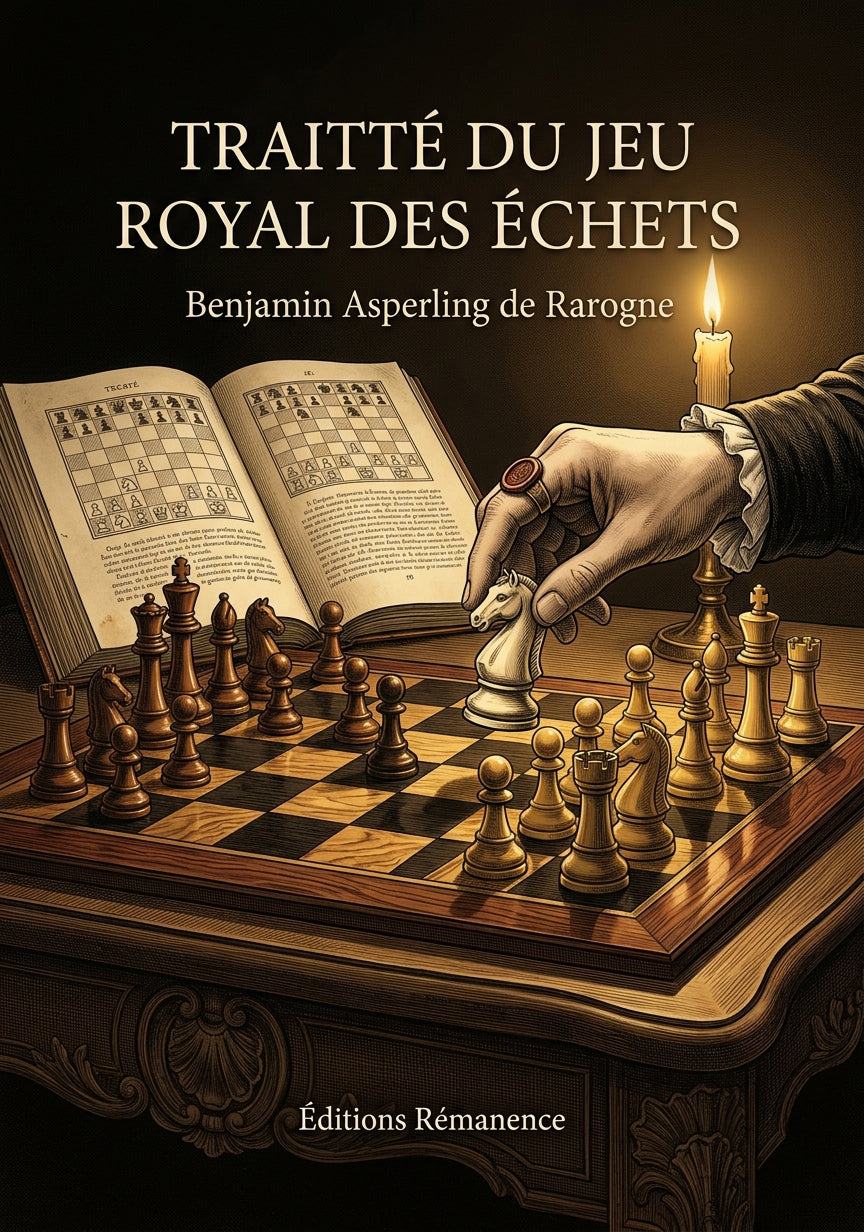 Livre Traitté du jeu royal des échets par Benjamin Asperling de Rarogne - Couverture - Editions Remanence
