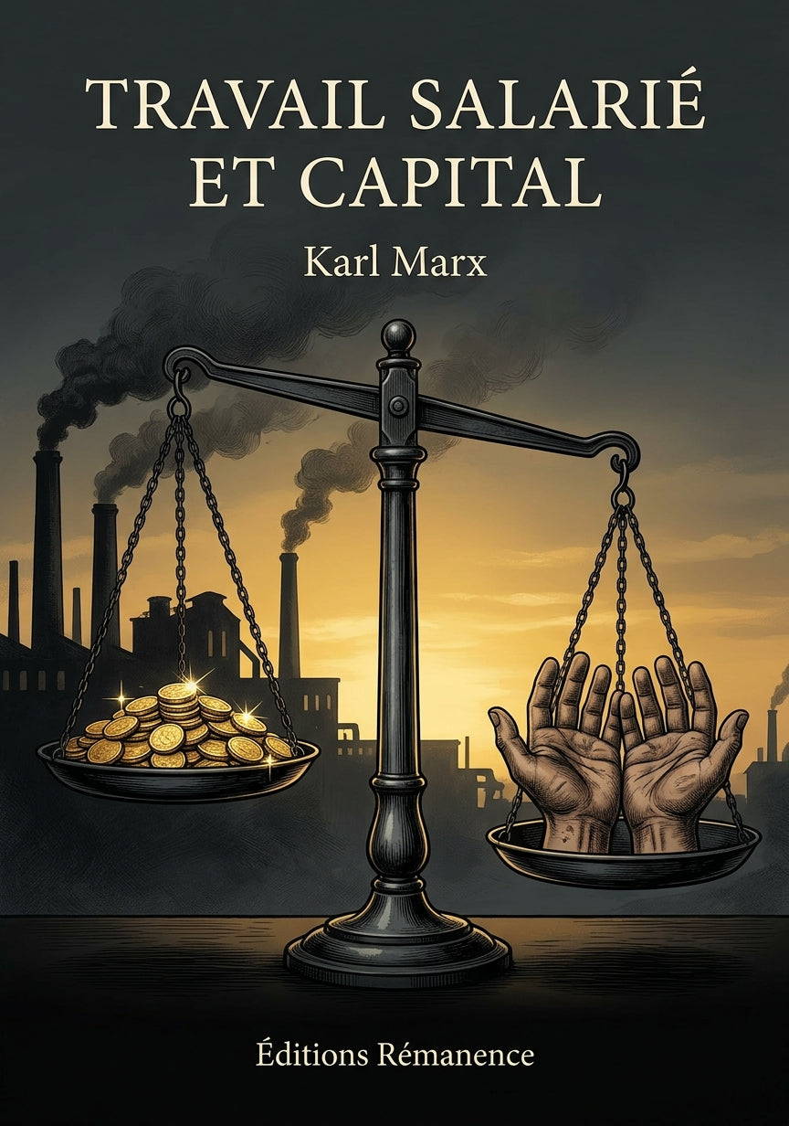 Livre Travail salarié et capital par Karl Marx - Couverture - Editions Remanence