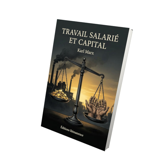 Livre Travail salarié et capital par Karl Marx - Vue 3D - Editions Remanence