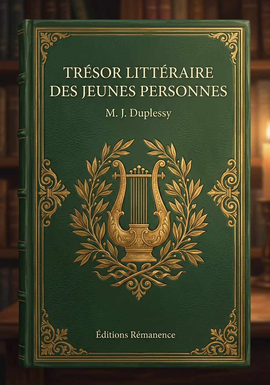 Livre Trésor littéraire des jeunes personnes par M. J. Duplessy - Couverture - Editions Remanence