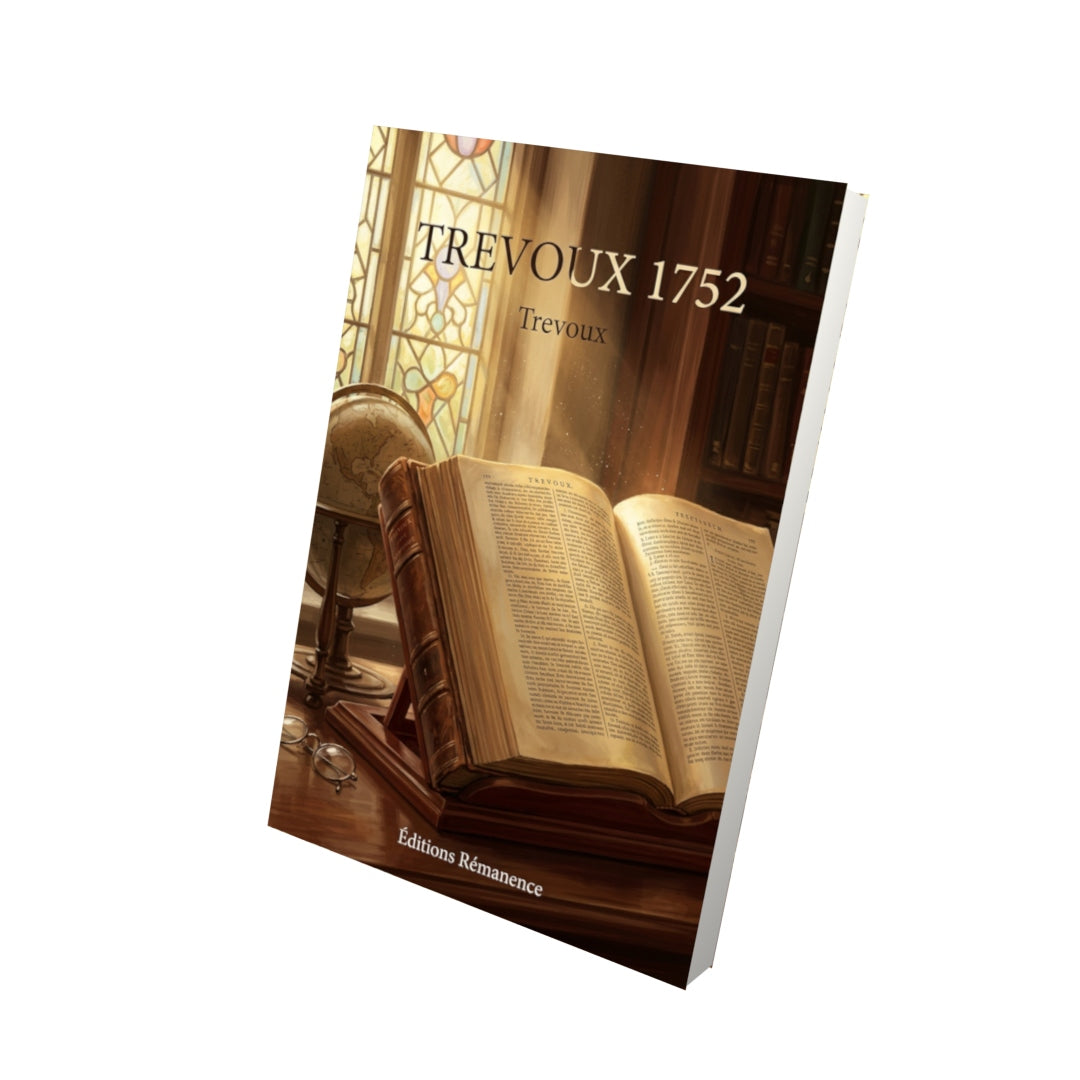 Livre Trevoux 1752 par Trevoux - Vue 3D - Editions Remanence