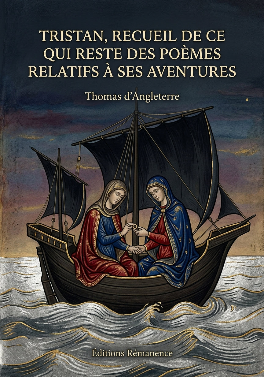 Livre Tristan, recueil de ce qui reste des poèmes relatifs à ses aventures par Thomas d’Angleterre - Couverture - Editions Remanence