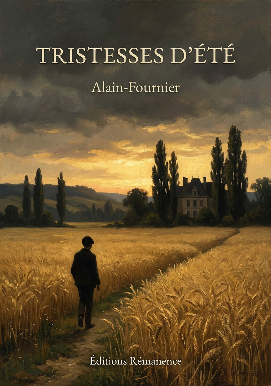 Livre Tristesses d’été par Alain-Fournier - Couverture - Editions Remanence