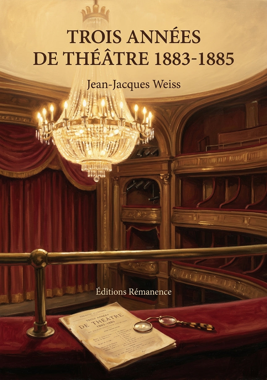 Livre Trois années de théâtre 1883-1885 par Jean-Jacques Weiss - Couverture - Editions Remanence