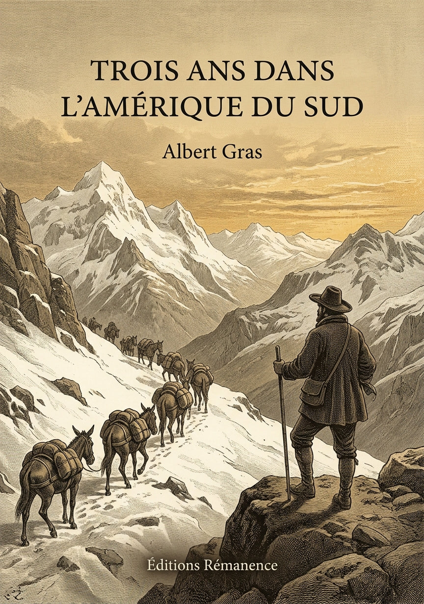 Livre Trois ans dans l’Amérique du sud par Albert Gras - Couverture - Editions Remanence