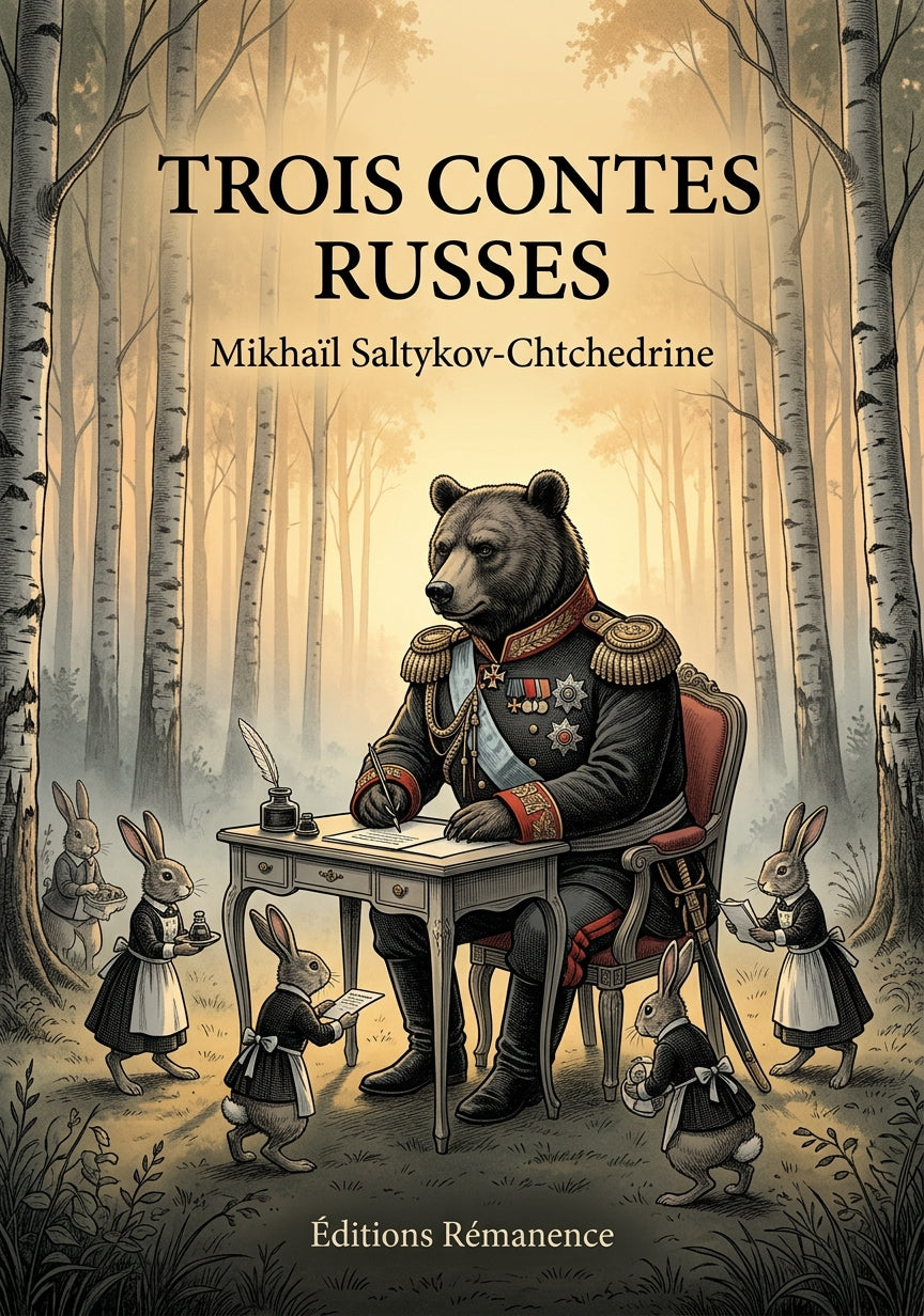Livre Trois contes russes par Mikhaïl Saltykov-Chtchedrine - Couverture - Editions Remanence