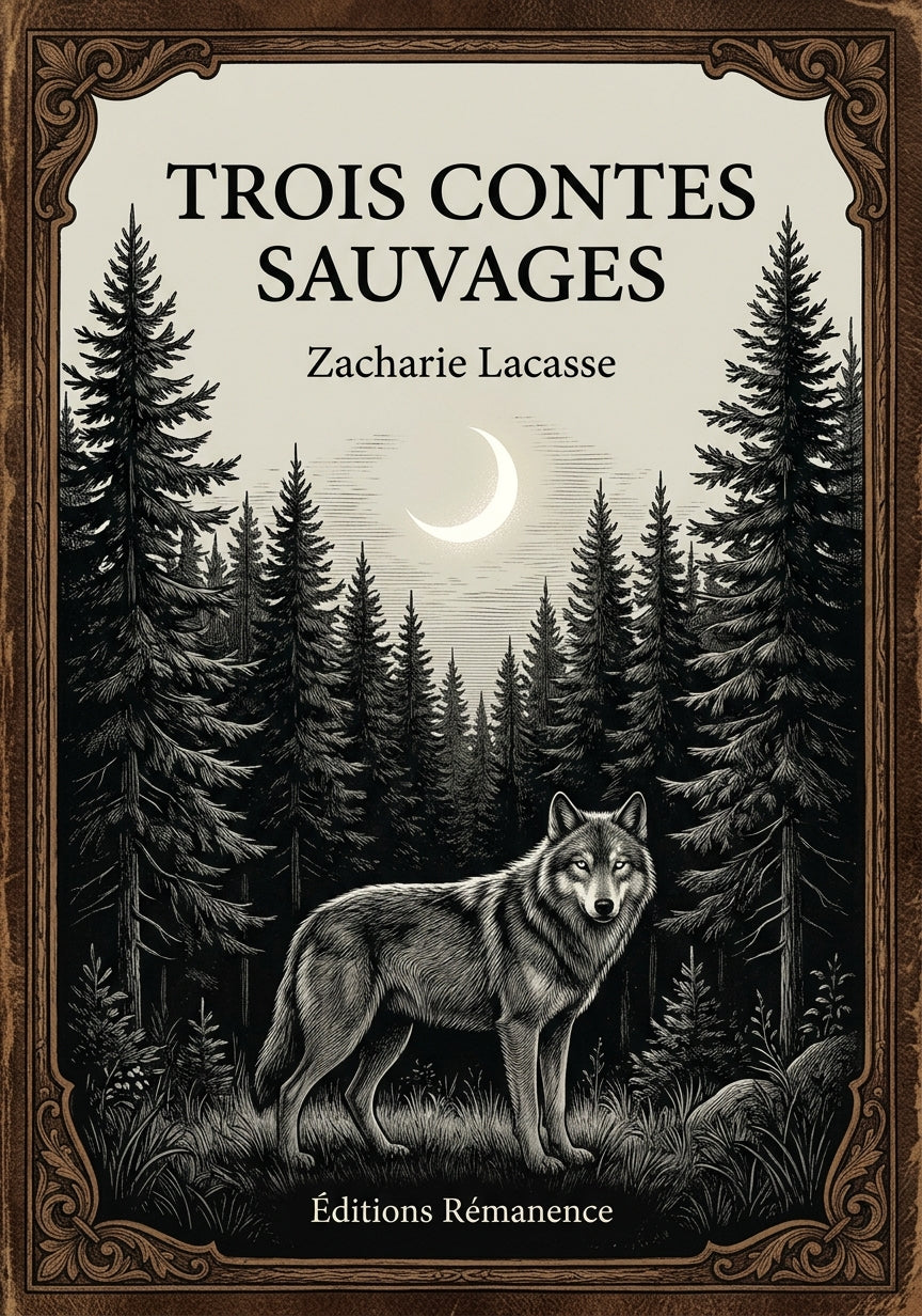 Livre Trois contes sauvages par Zacharie Lacasse - Couverture - Editions Remanence