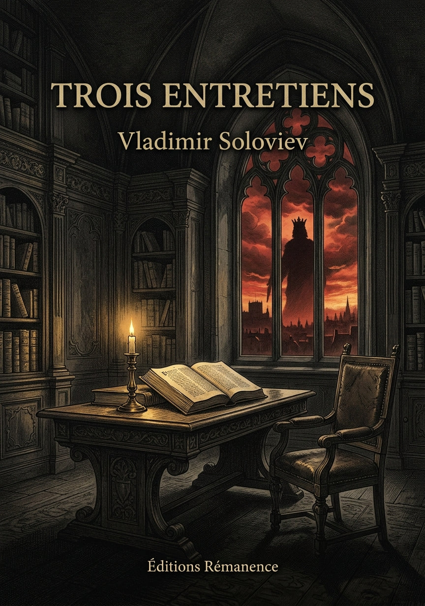 Livre Trois Entretiens par Vladimir Soloviev - Couverture - Editions Remanence