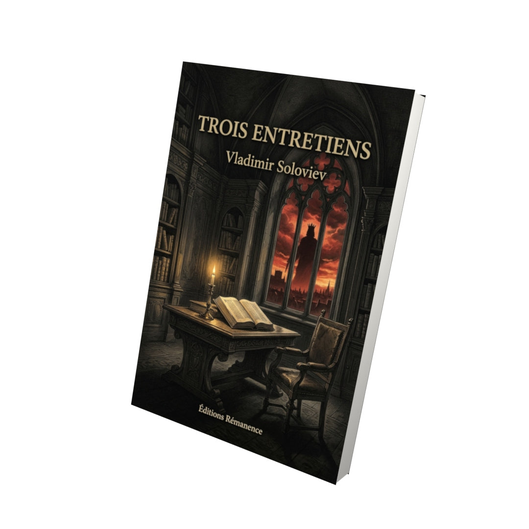 Livre Trois Entretiens par Vladimir Soloviev - Vue 3D - Editions Remanence