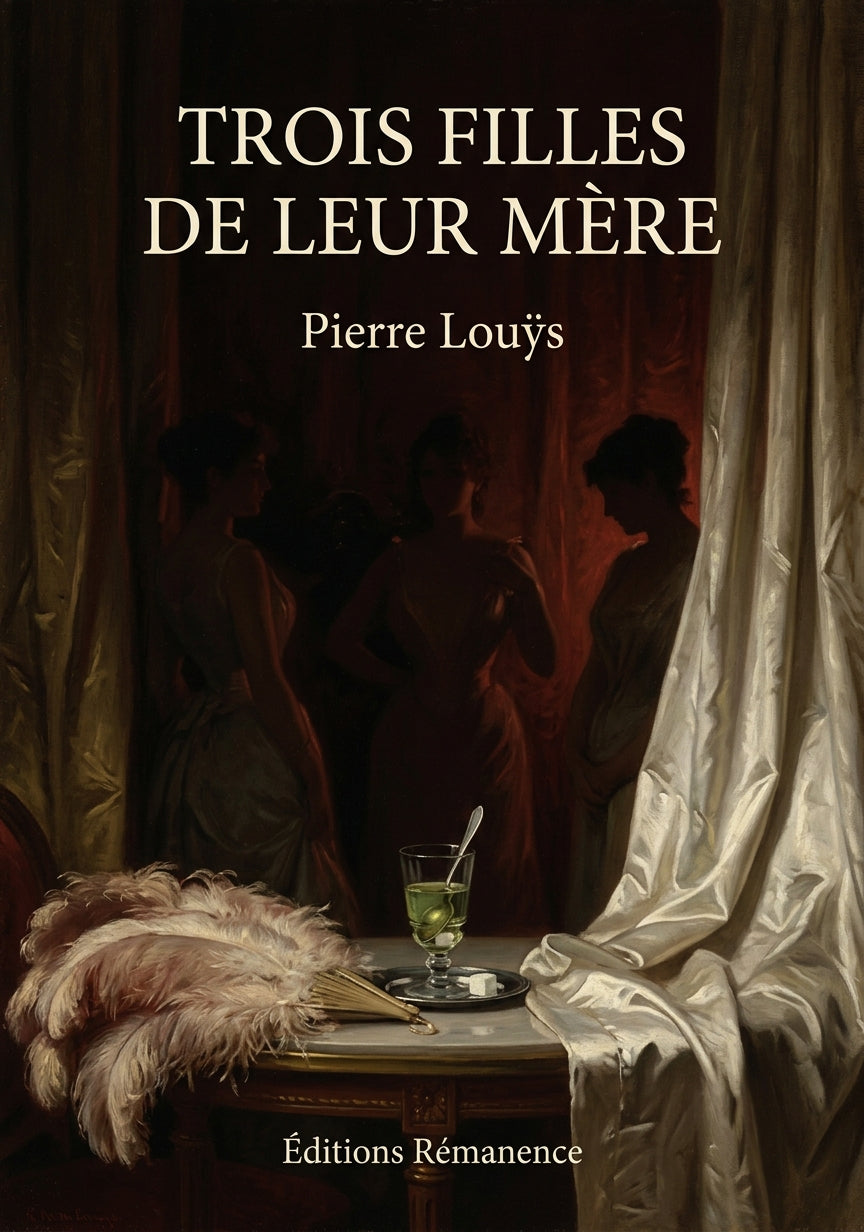 Livre Trois filles de leur mère par Pierre Louÿs - Couverture - Editions Remanence