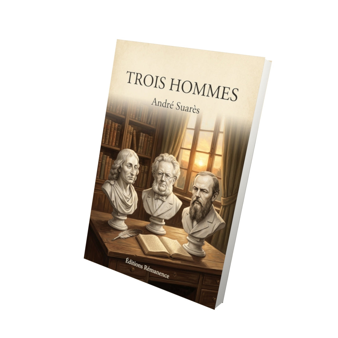 Livre Trois hommes - André Suarès - Vue 3D - Editions Remanence