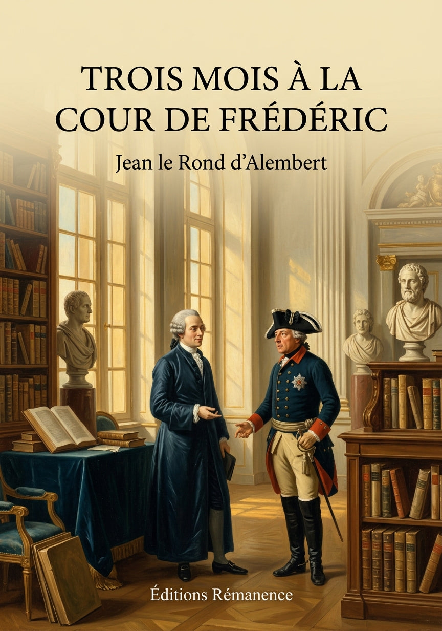 Livre Trois mois à la cour de Frédéric par Jean le Rond d’Alembert - Couverture - Editions Remanence