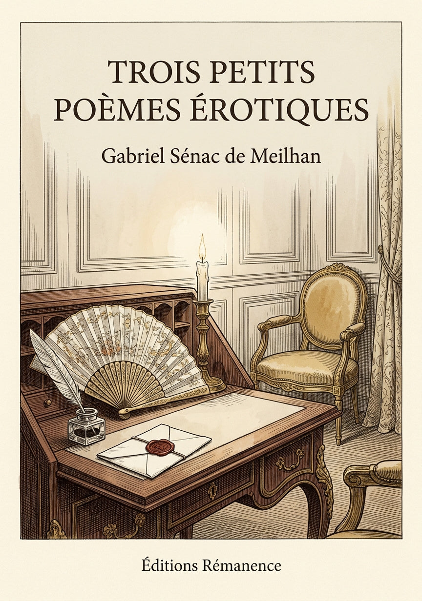 Livre Trois petits poèmes érotiques par Gabriel Sénac de Meilhan - Couverture - Editions Remanence